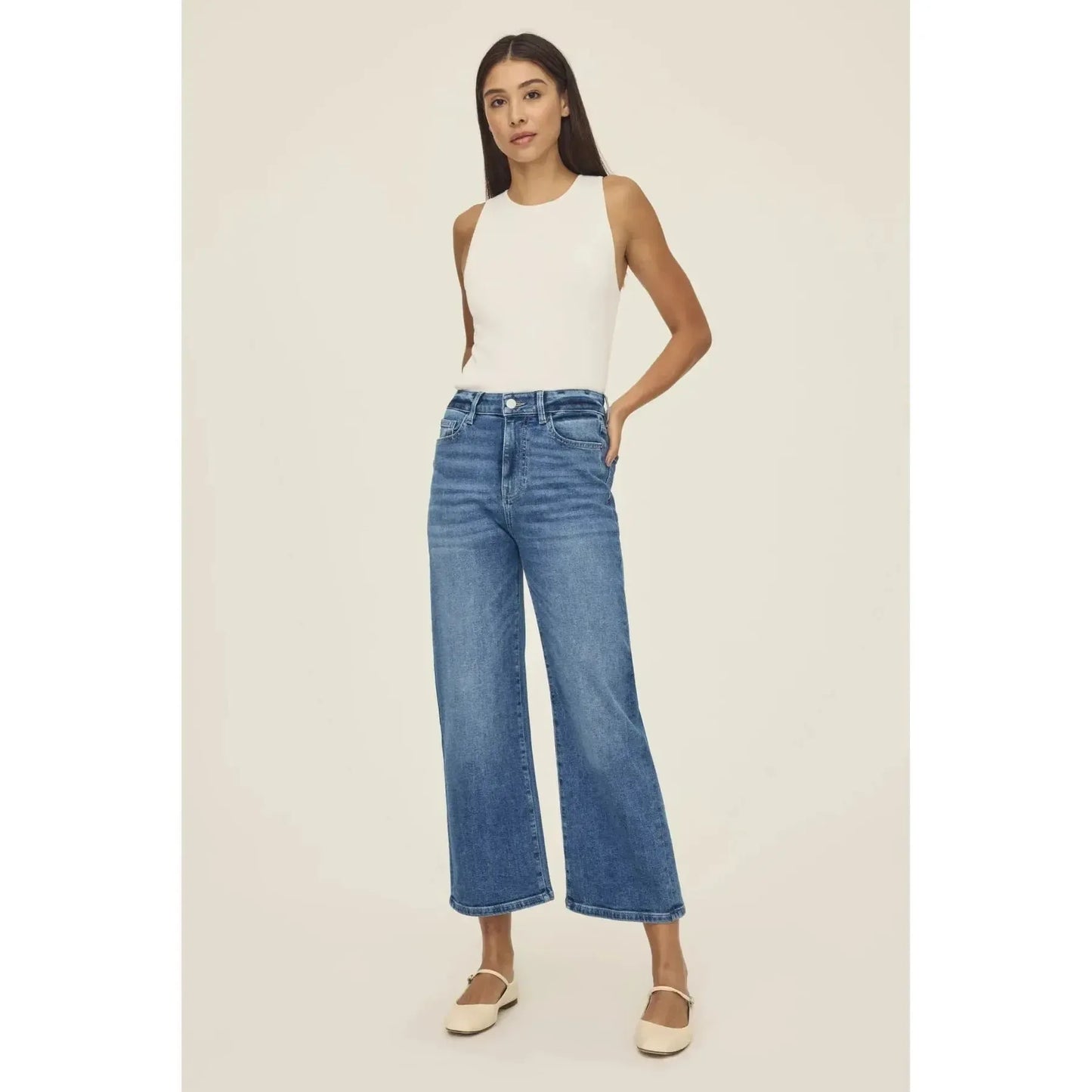 ICN CROPPED WIDE LEG-LADIES DENIM-WARP & WEFT-JB Evans Fashions & Footwear