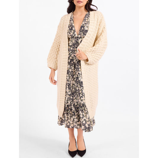 IGGY HAND KNIT CHUNKY LONG OPEN CARDIGAN-LADIES SWEATERS & KNITS-SADIE & SAGE-JB Evans Fashions & Footwear
