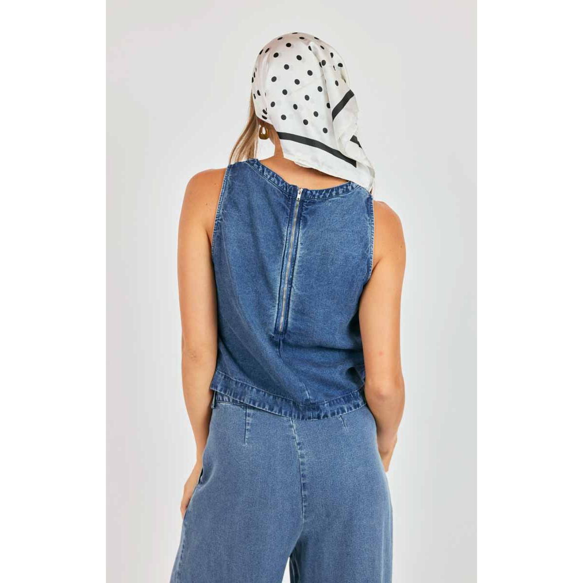 IT'S POURING SLEEVLESS TOP-LADIES TOPS-SADIE & SAGE-JB Evans Fashions & Footwear