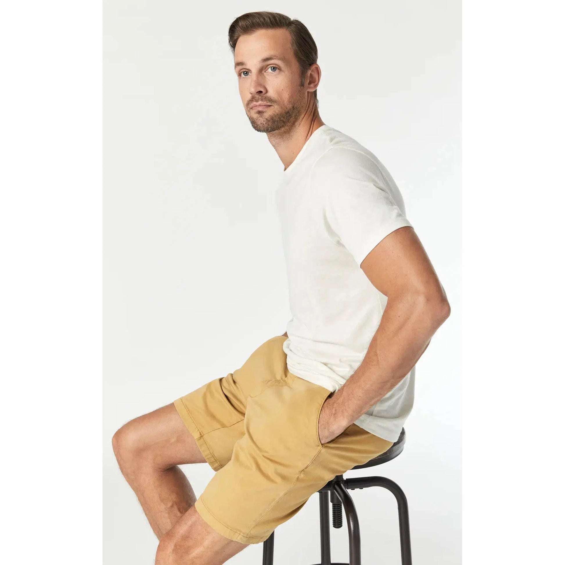 JACOB 9" MUSTARD GOLD TWILL-MENS SHORTS & SWIM-MAVI-JB Evans Fashions & Footwear