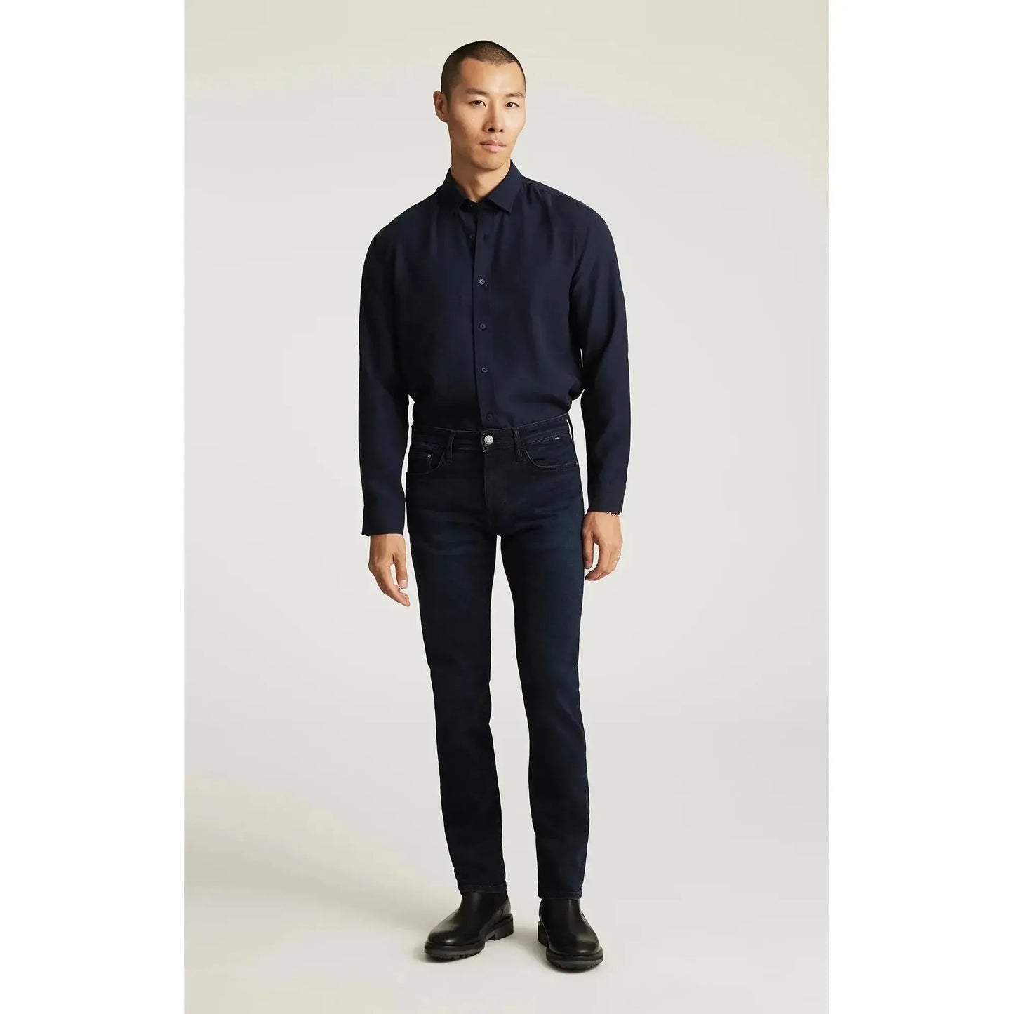 JAKE INK BRUSHED SUPERMOVE-MENS DENIM-MAVI-JB Evans Fashions & Footwear