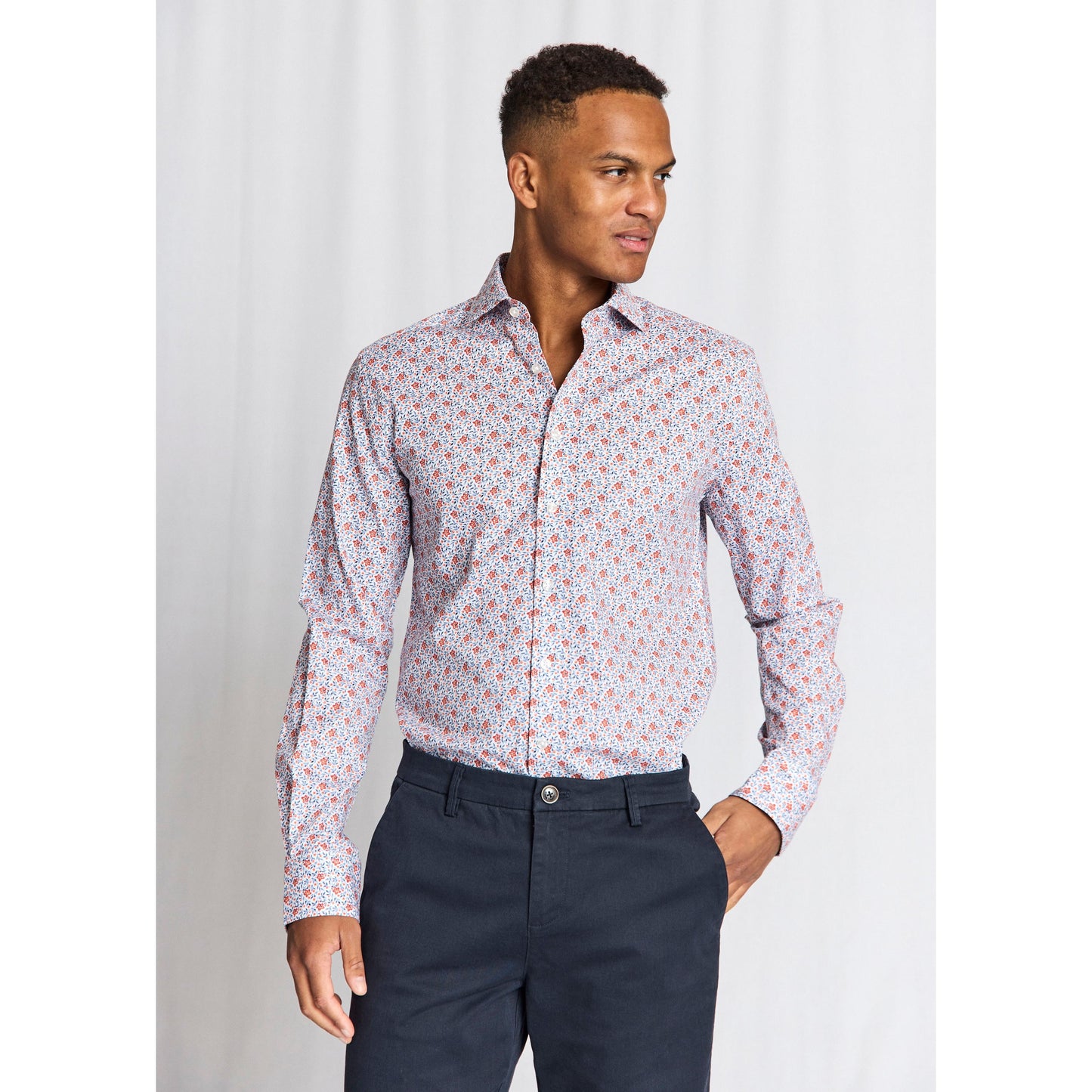 JALLOUZ MODERN FIT PRINT SHIRT-MENS SHIRTS-BRUUN STENGADE-JB Evans Fashions & Footwear