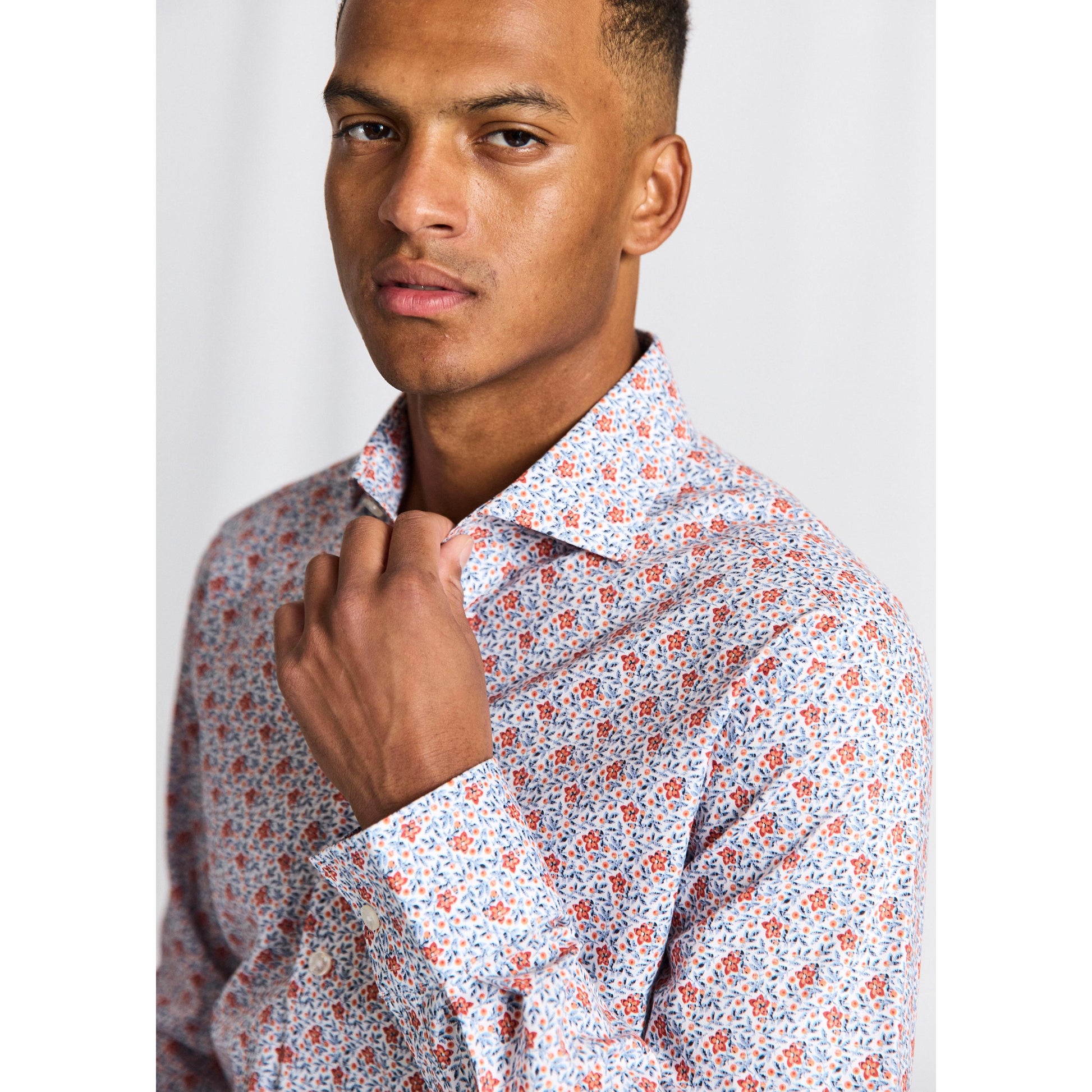 JALLOUZ MODERN FIT PRINT SHIRT-MENS SHIRTS-BRUUN STENGADE-JB Evans Fashions & Footwear