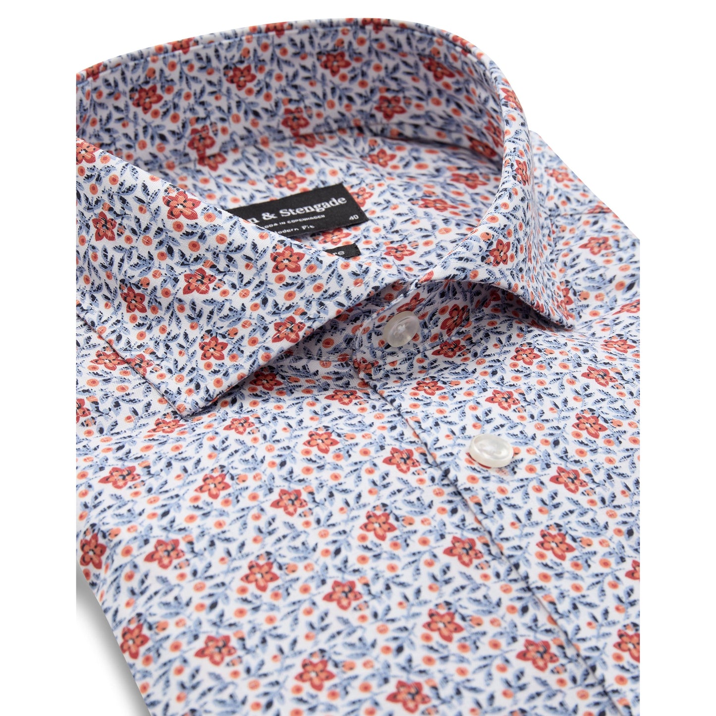 JALLOUZ MODERN FIT PRINT SHIRT-MENS SHIRTS-BRUUN STENGADE-JB Evans Fashions & Footwear