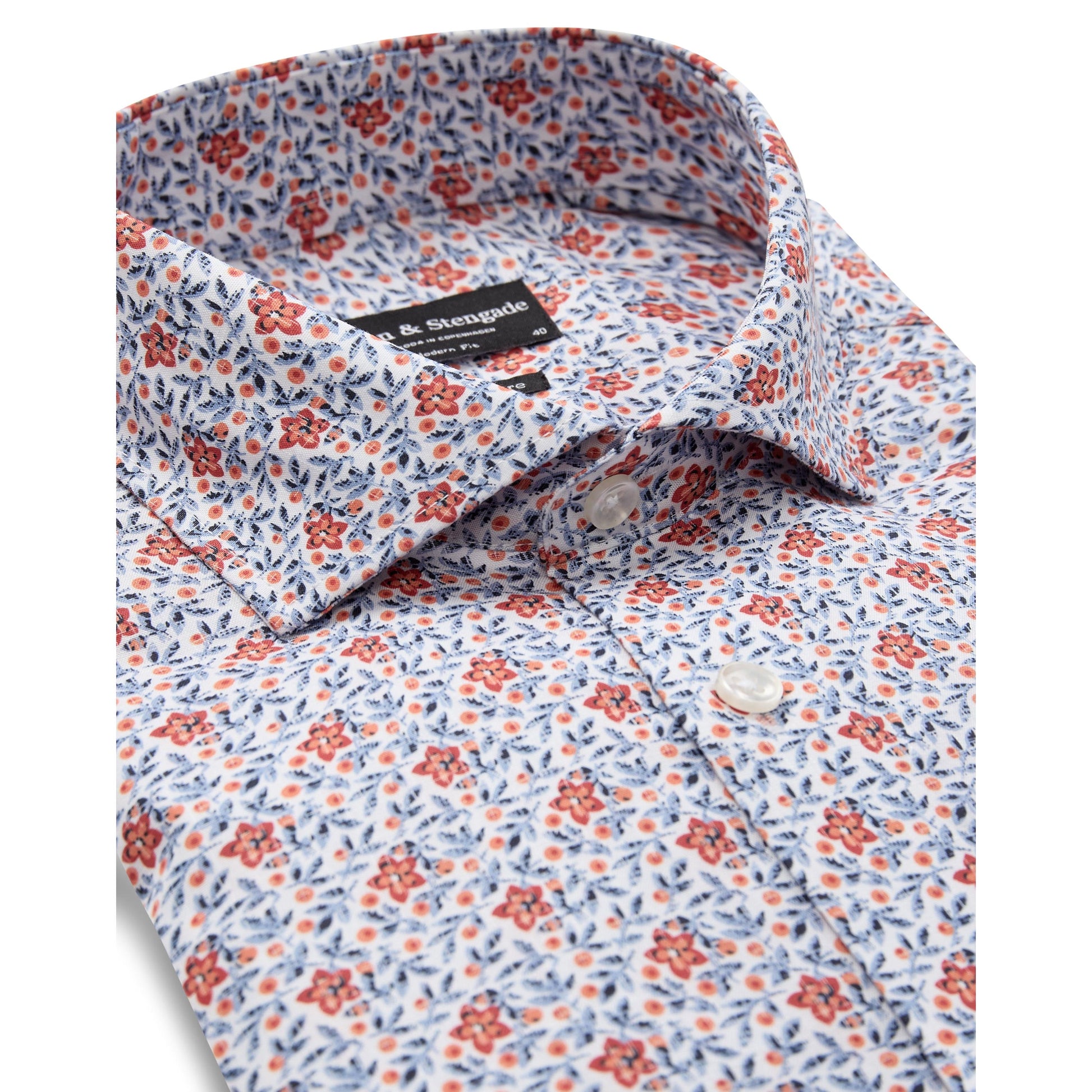 JALLOUZ MODERN FIT PRINT SHIRT-MENS SHIRTS-BRUUN STENGADE-JB Evans Fashions & Footwear