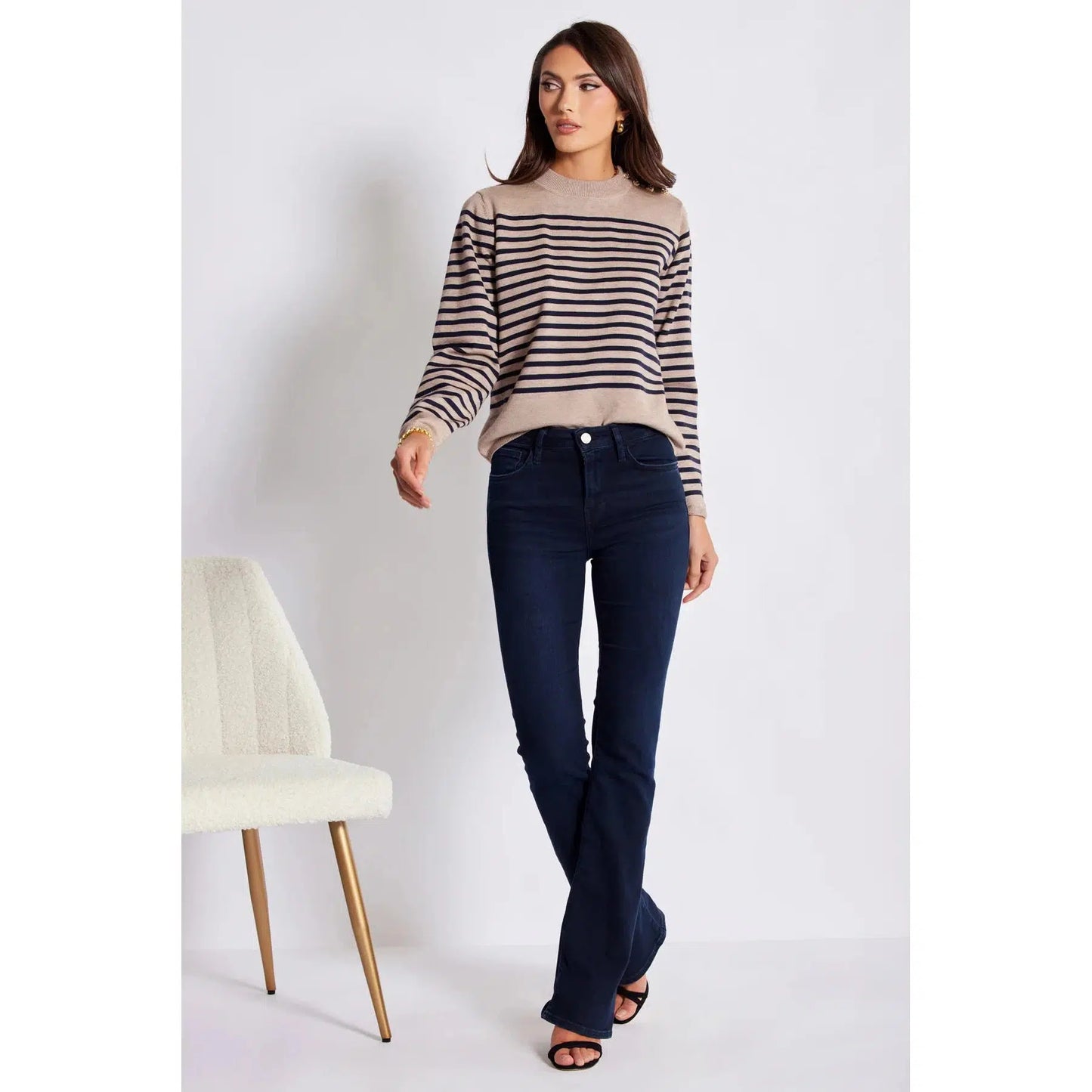 JAMIE STRIPE SWEATER-LADIES SWEATERS & KNITS-BISHOP & YOUNG-JB Evans Fashions & Footwear