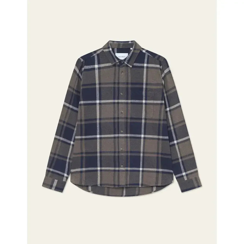 JEREMY CHECK FLANNEL SHIRT-MENS SHIRTS-LES DEUX-JB Evans Fashions & Footwear
