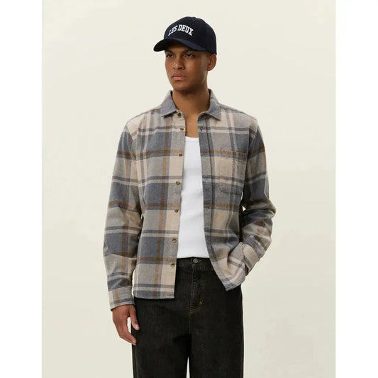 JEREMY CHECK FLANNEL SHIRT-MENS SHIRTS-LES DEUX-JB Evans Fashions & Footwear