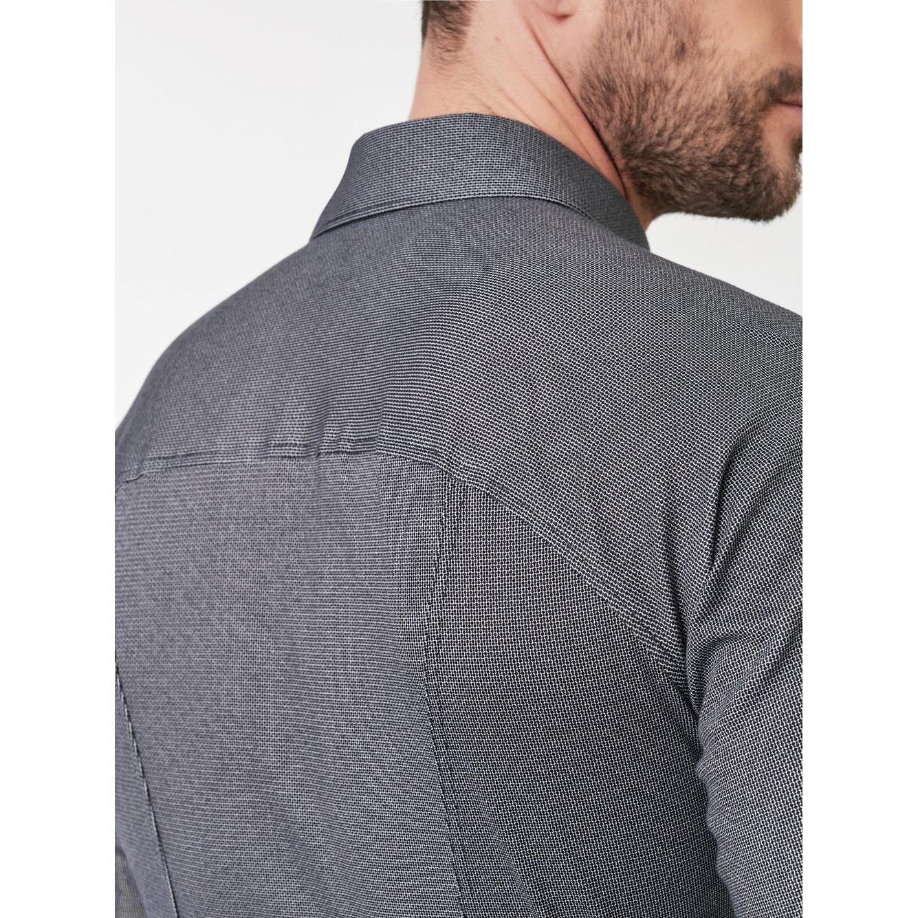 JERSEY STRETCH NOOS BIRDSEYE PRINT-MENS SHIRTS-DESOTO-JB Evans Fashions & Footwear