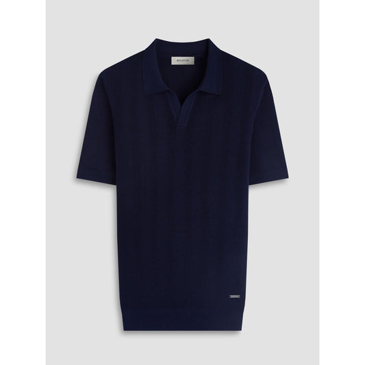 JOHNNY COLLAR KNIT POLO-MENS T-SHIRTS & POLO'S-BUGATCHI-JB Evans Fashions & Footwear