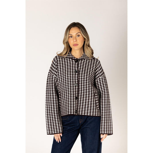 JONAH HOUNDSTOOTH COAT-LADIES SWEATERS & KNITS-LYLA & LUXE-JB Evans Fashions & Footwear
