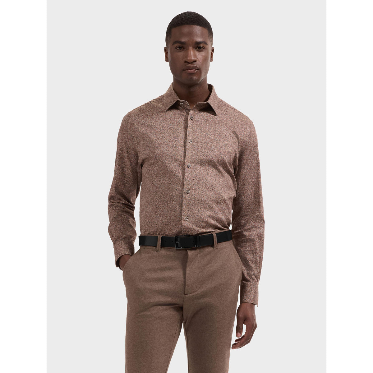 JULIAN WOVEN SHAPED FIT-MENS SHIRTS-BUGATCHI-JB Evans Fashions & Footwear