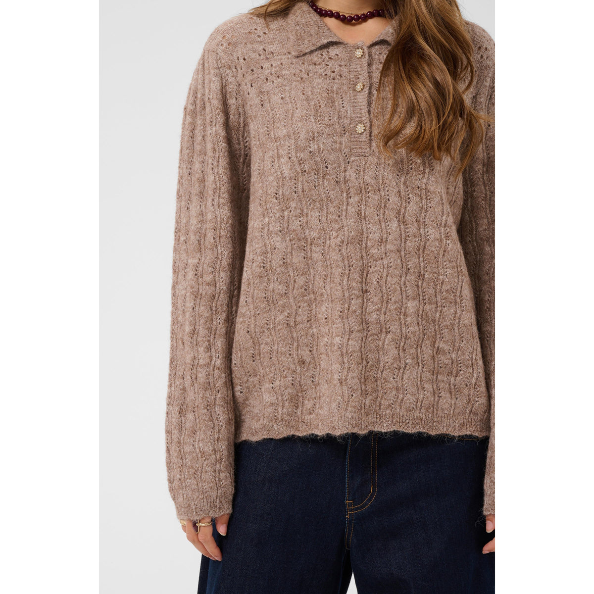 JUNAH PULLOVER-LADIES SWEATERS & KNITS-CREAM-JB Evans Fashions & Footwear