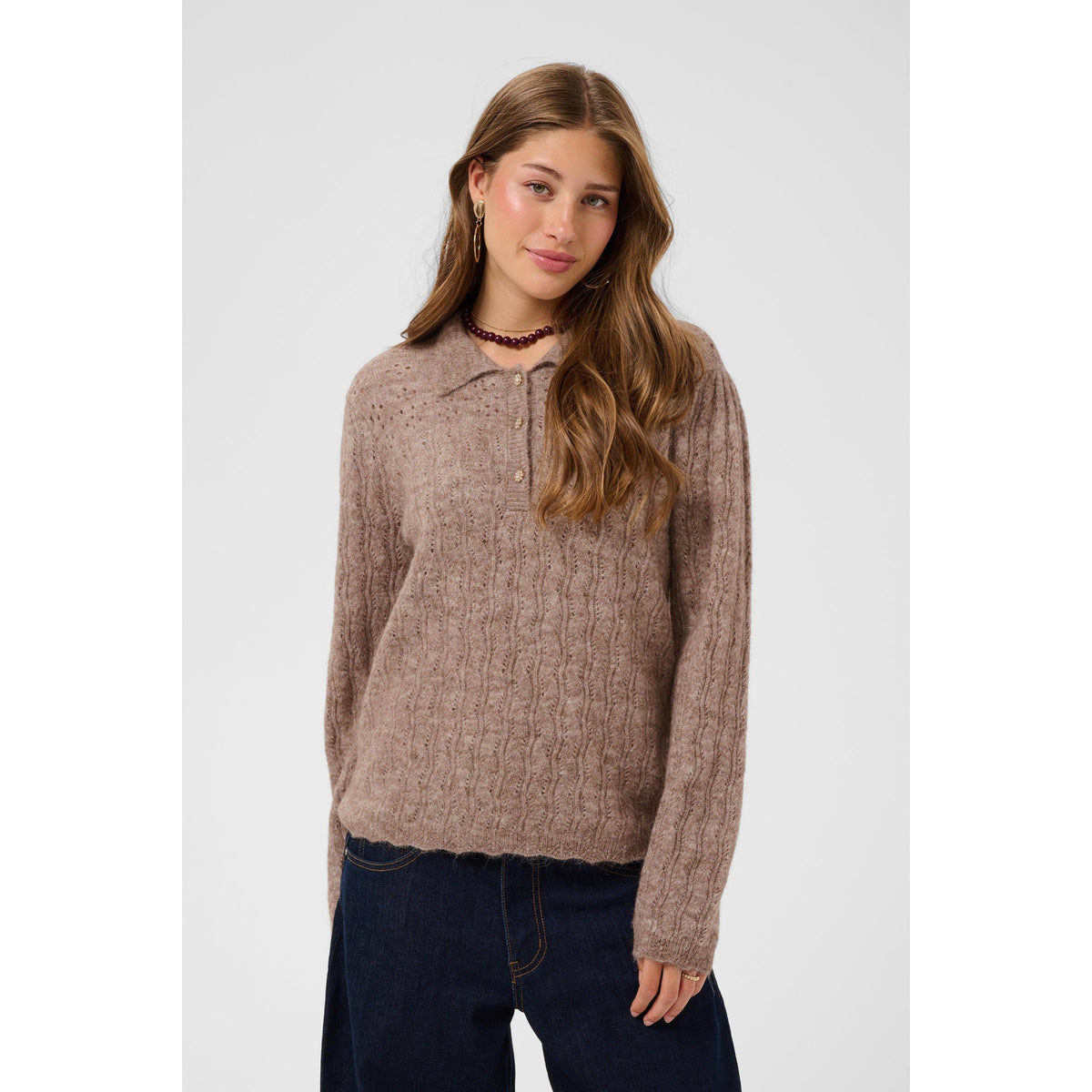 JUNAH PULLOVER-LADIES SWEATERS & KNITS-CREAM-JB Evans Fashions & Footwear