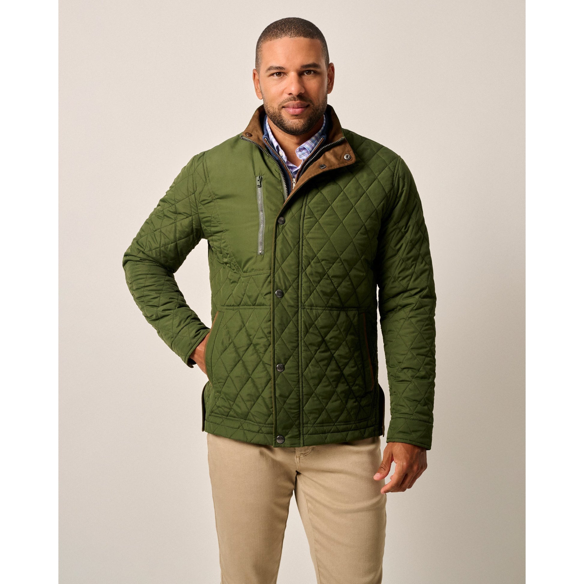 JUNO QUILTED COAT-MENS LIGHTWEIGHT COATS & JACKETS-JOHNNIE-O-JB Evans Fashions & Footwear