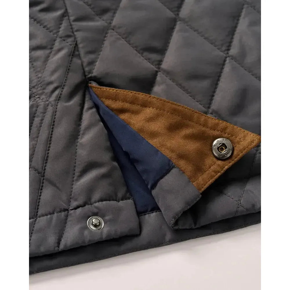 JUNO QUILTED JACKET DARK GRAY-MENS LIGHTWEIGHT COATS & JACKETS-JOHNNIE-O-JB Evans Fashions & Footwear