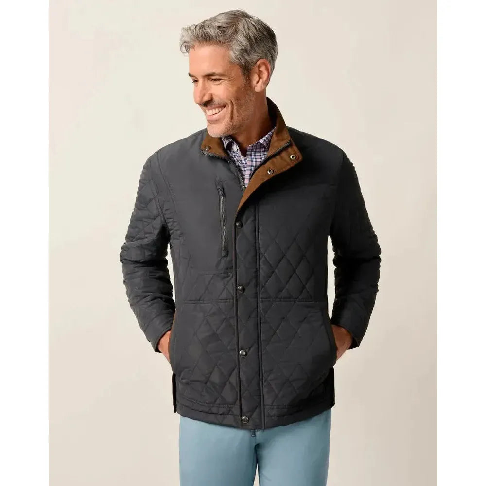 JUNO QUILTED JACKET DARK GRAY-MENS LIGHTWEIGHT COATS & JACKETS-JOHNNIE-O-JB Evans Fashions & Footwear