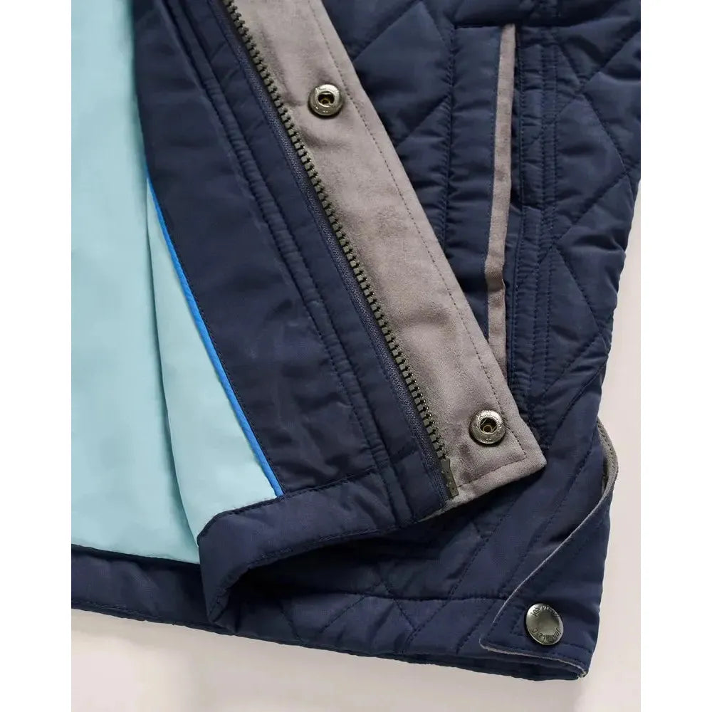 JUNO QUILTED JACKET NAVY-MENS LIGHTWEIGHT COATS & JACKETS-JOHNNIE-O-JB Evans Fashions & Footwear