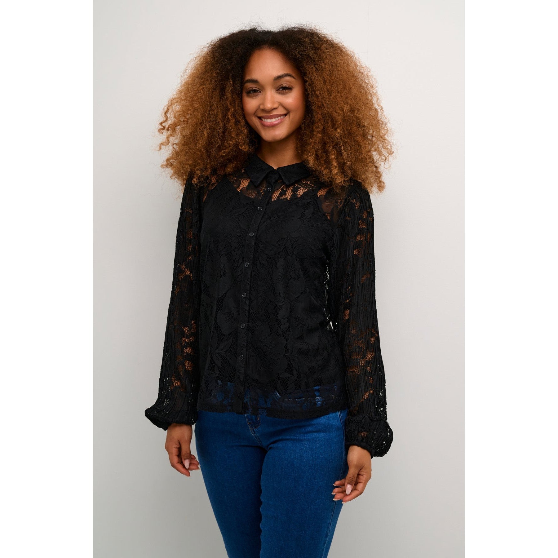 KANNI LACE SHIRT-LADIES TOPS-CREAM-JB Evans Fashions & Footwear