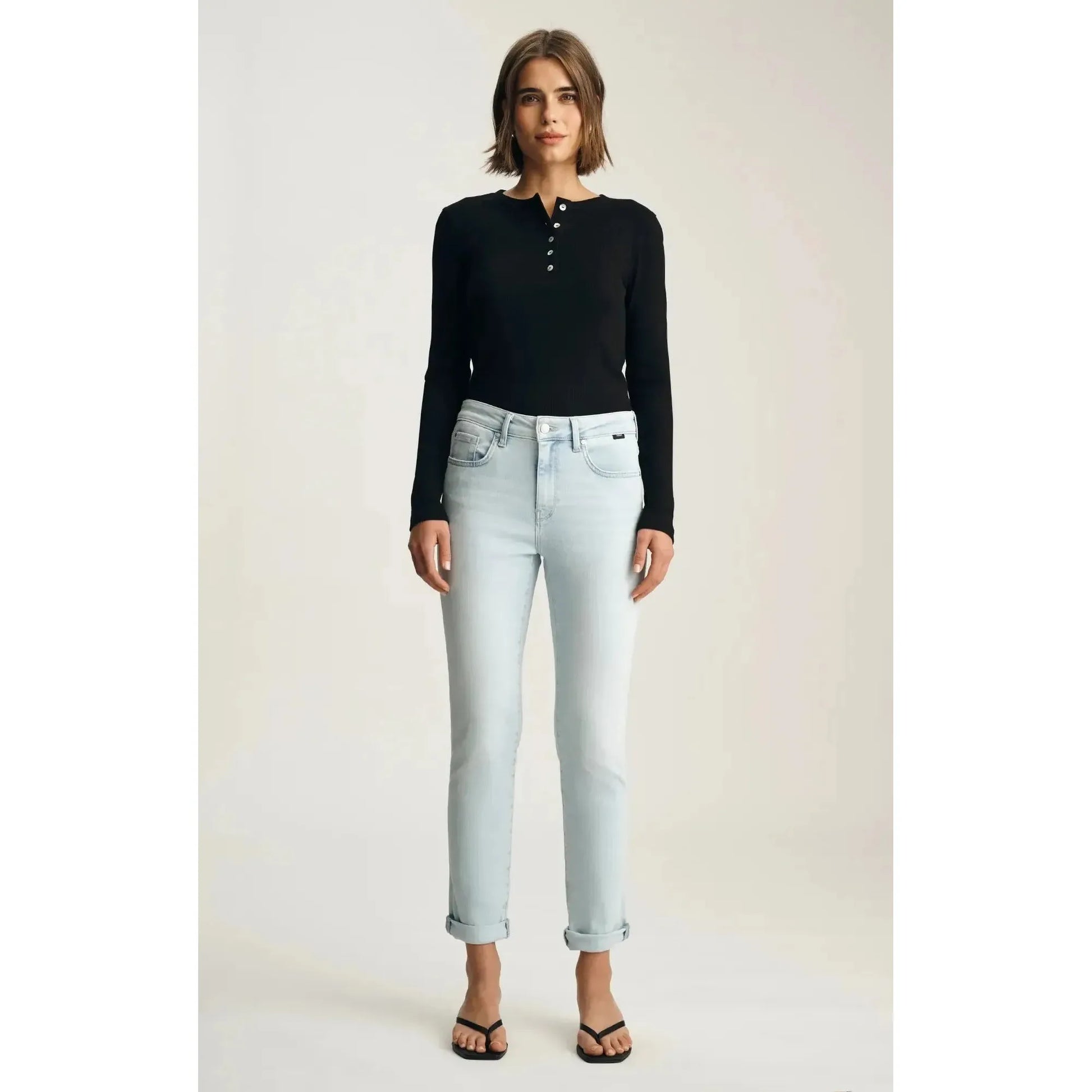 KATHLEEN BLEACHED FEATHER BLUE-LADIES DENIM-MAVI-JB Evans Fashions & Footwear