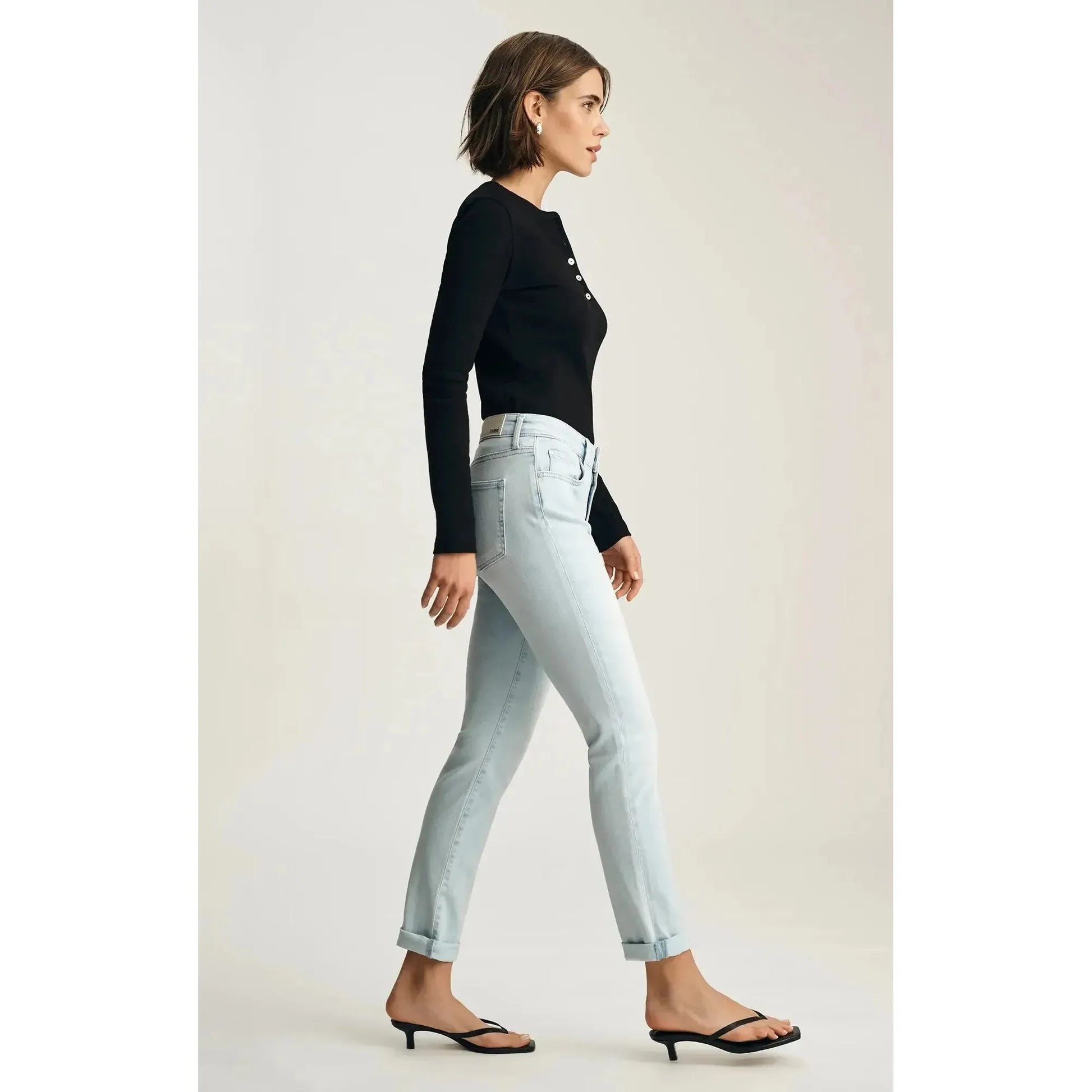 KATHLEEN BLEACHED FEATHER BLUE-LADIES DENIM-MAVI-JB Evans Fashions & Footwear