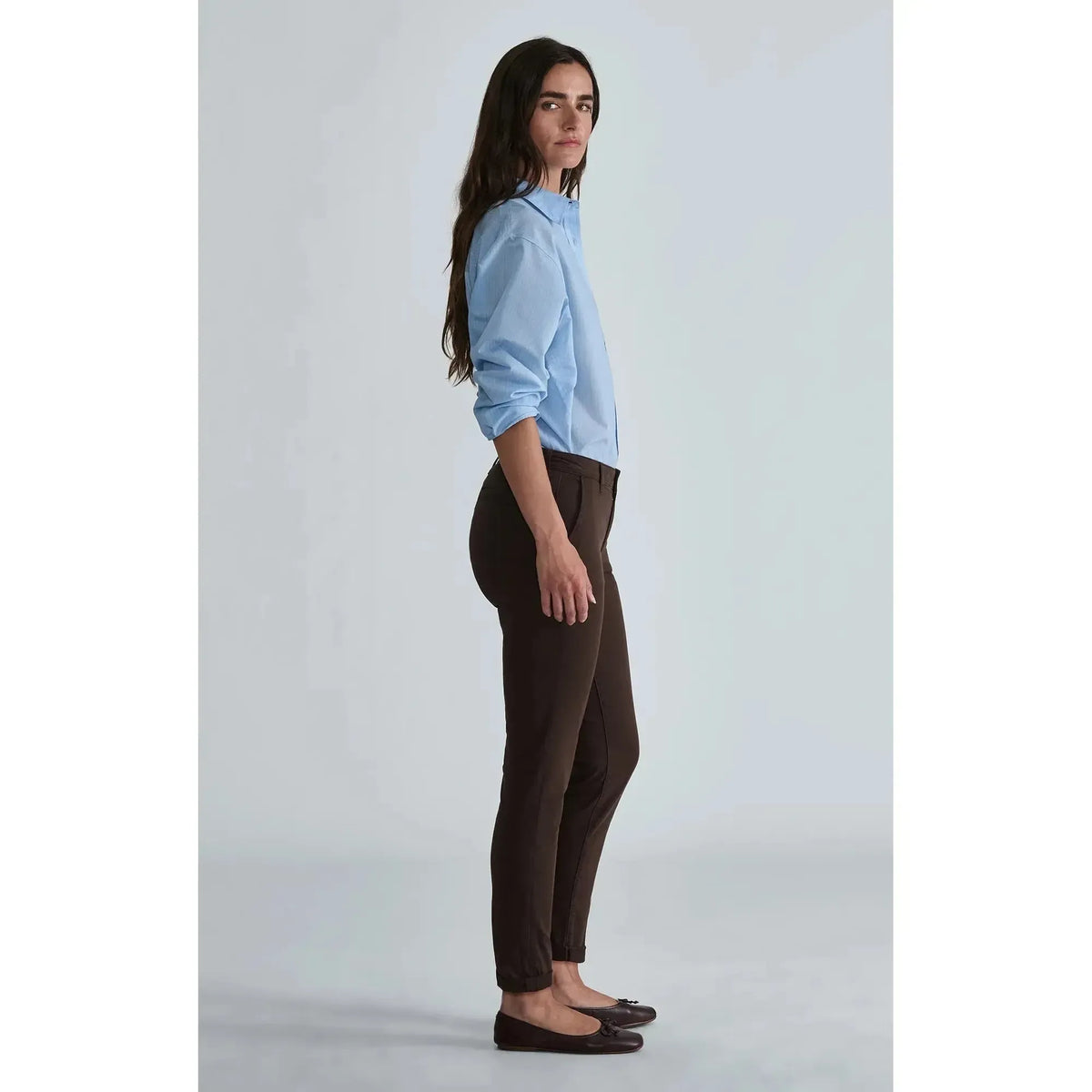 KATHLEEN CHINO CHESTNUT TWILL-LADIES PANTS-MAVI-JB Evans Fashions & Footwear