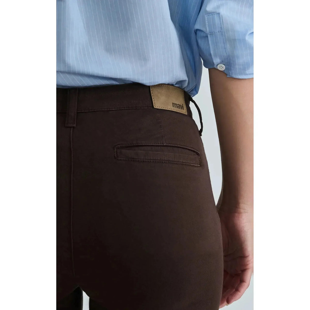 KATHLEEN CHINO CHESTNUT TWILL-LADIES PANTS-MAVI-JB Evans Fashions & Footwear