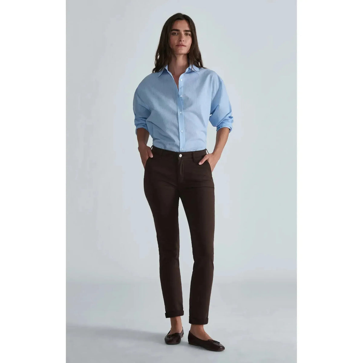 KATHLEEN CHINO CHESTNUT TWILL-LADIES PANTS-MAVI-JB Evans Fashions & Footwear
