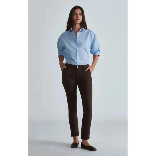 KATHLEEN CHINO CHESTNUT TWILL-LADIES PANTS-MAVI-JB Evans Fashions & Footwear
