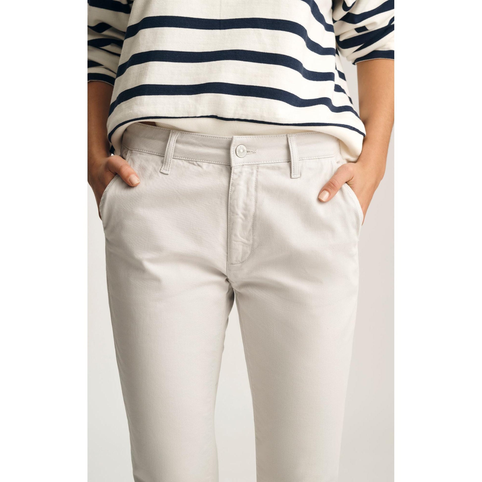 KATHLEEN CHINO PEARLY RIVER TWILL-LADIES PANTS-MAVI-JB Evans Fashions & Footwear