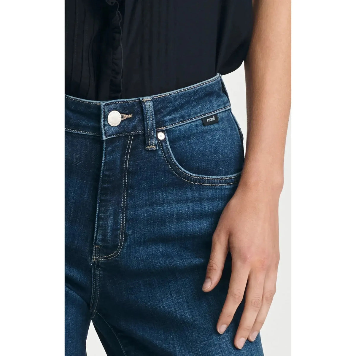 KATHLEEN DARK BLUE FEATHER BLUE-LADIES DENIM-MAVI-JB Evans Fashions & Footwear