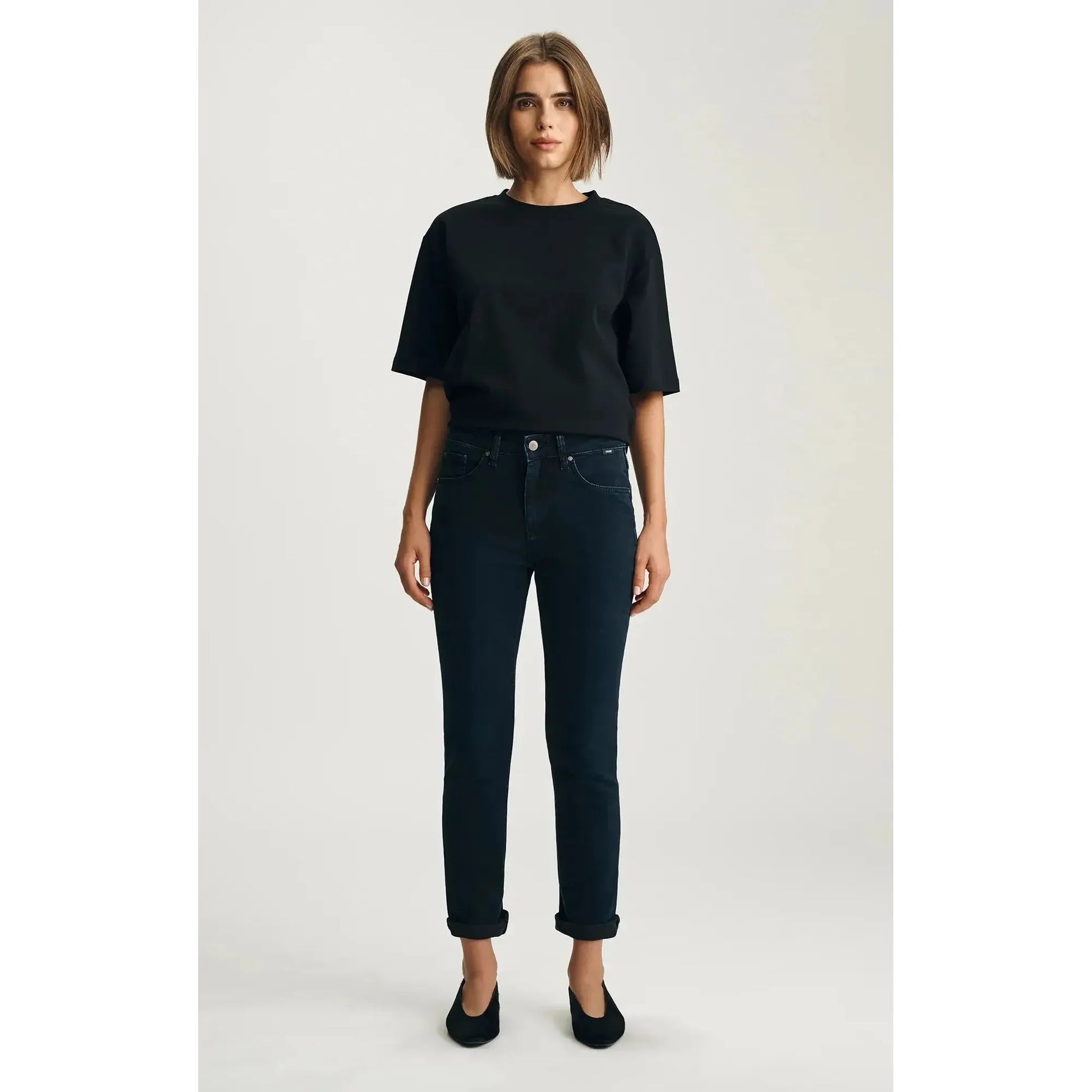 KATHLEEN INK FEATHER LUXE FEATHER BLUE-LADIES DENIM-MAVI-JB Evans Fashions & Footwear
