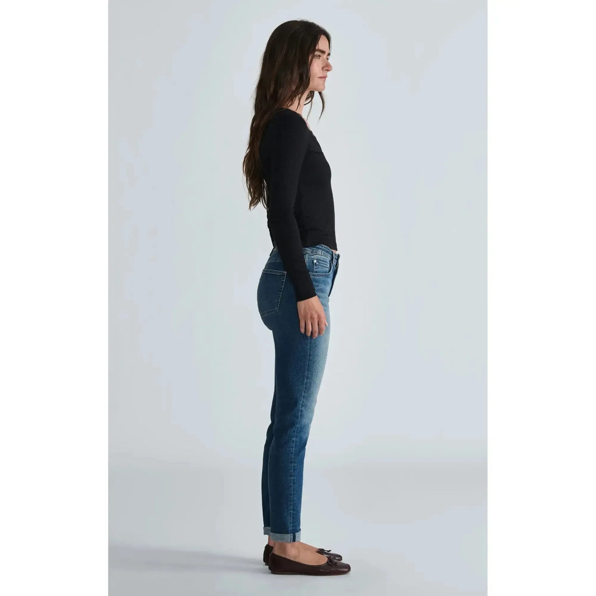 KATHLEEN MID USED FEATHER BLUE-LADIES DENIM-MAVI-JB Evans Fashions & Footwear