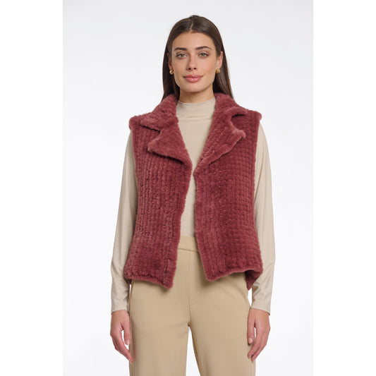 KEASHA FAUX FUR WAISTCOAT-LADIES SWEATERS & KNITS-RINO & PELLE-JB Evans Fashions & Footwear
