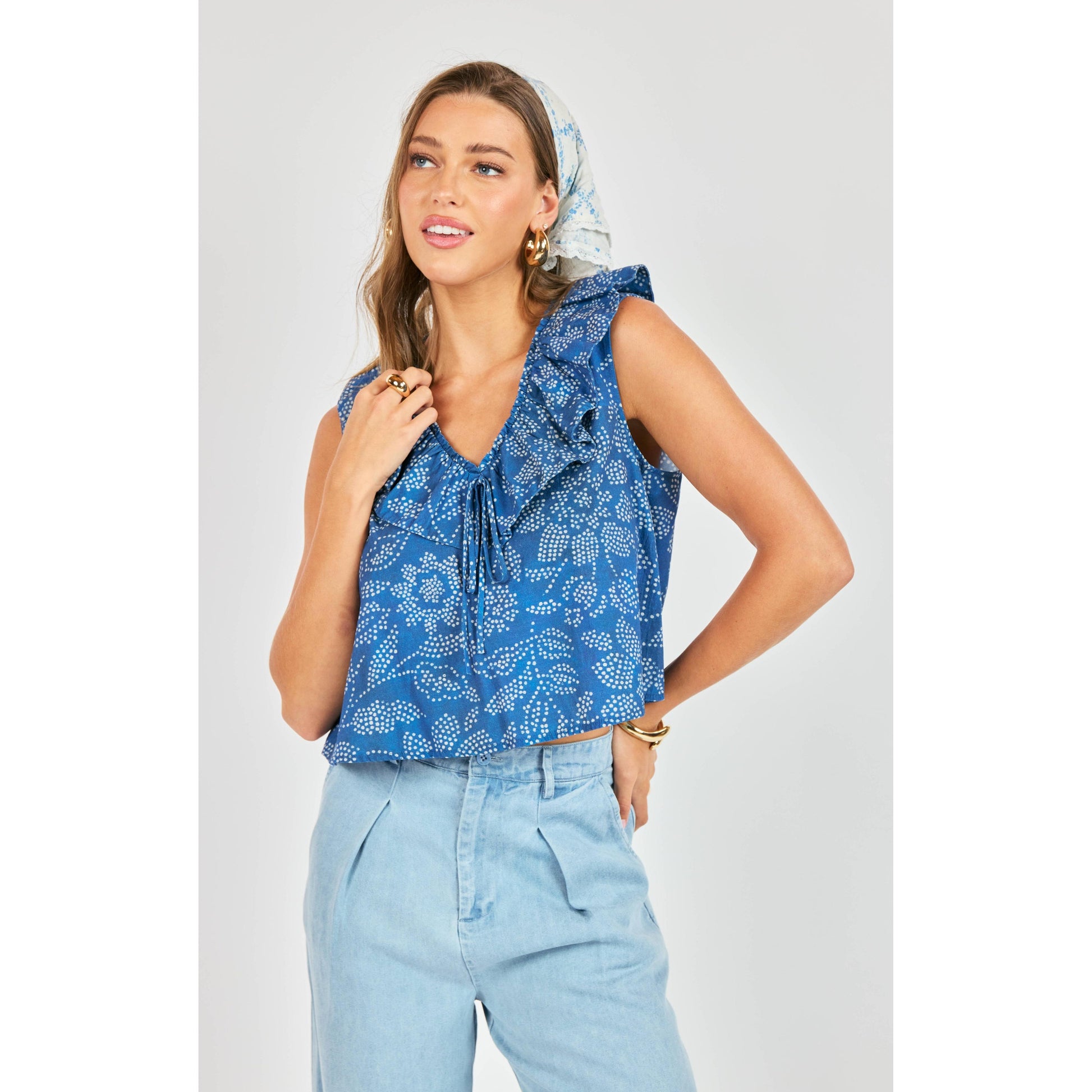 KEEPSAFE GATHERED TANK TOP-LADIES T-SHIRTS & TANKS-SADIE & SAGE-JB Evans Fashions & Footwear