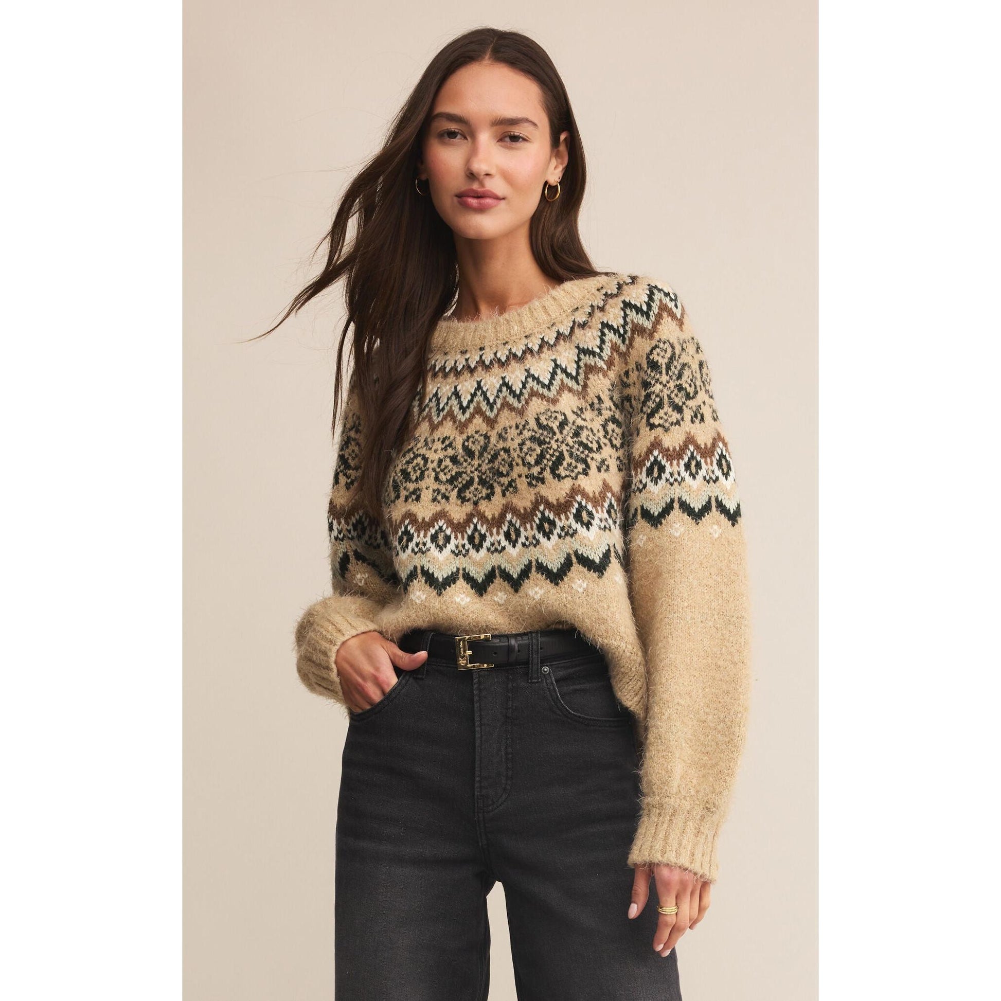 KENABY FAIR ISLE SWEATER-LADIES SWEATERS & KNITS-Z SUPPLY-JB Evans Fashions & Footwear
