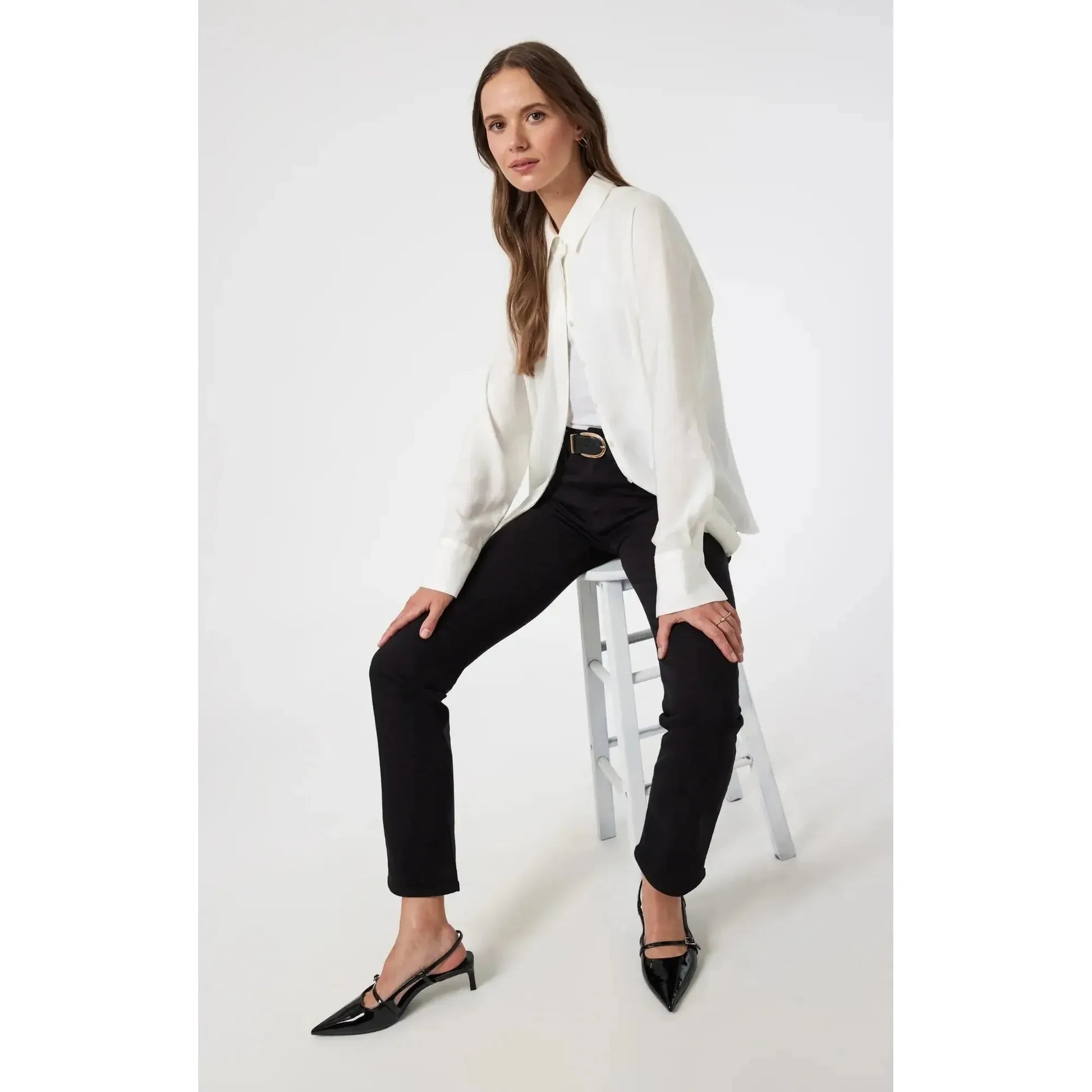 KENDRA BLACK FEATHER BLUE-LADIES DENIM-MAVI-JB Evans Fashions & Footwear