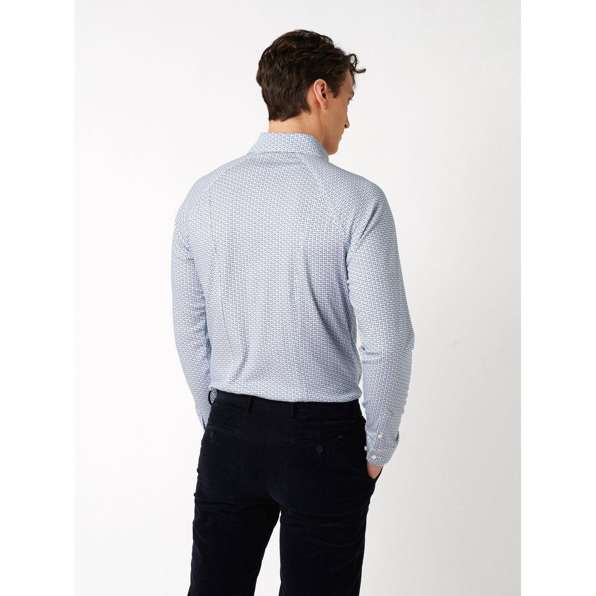 KENT COLLAR CIRCLE PRINT-MENS SHIRTS-DESOTO-JB Evans Fashions & Footwear