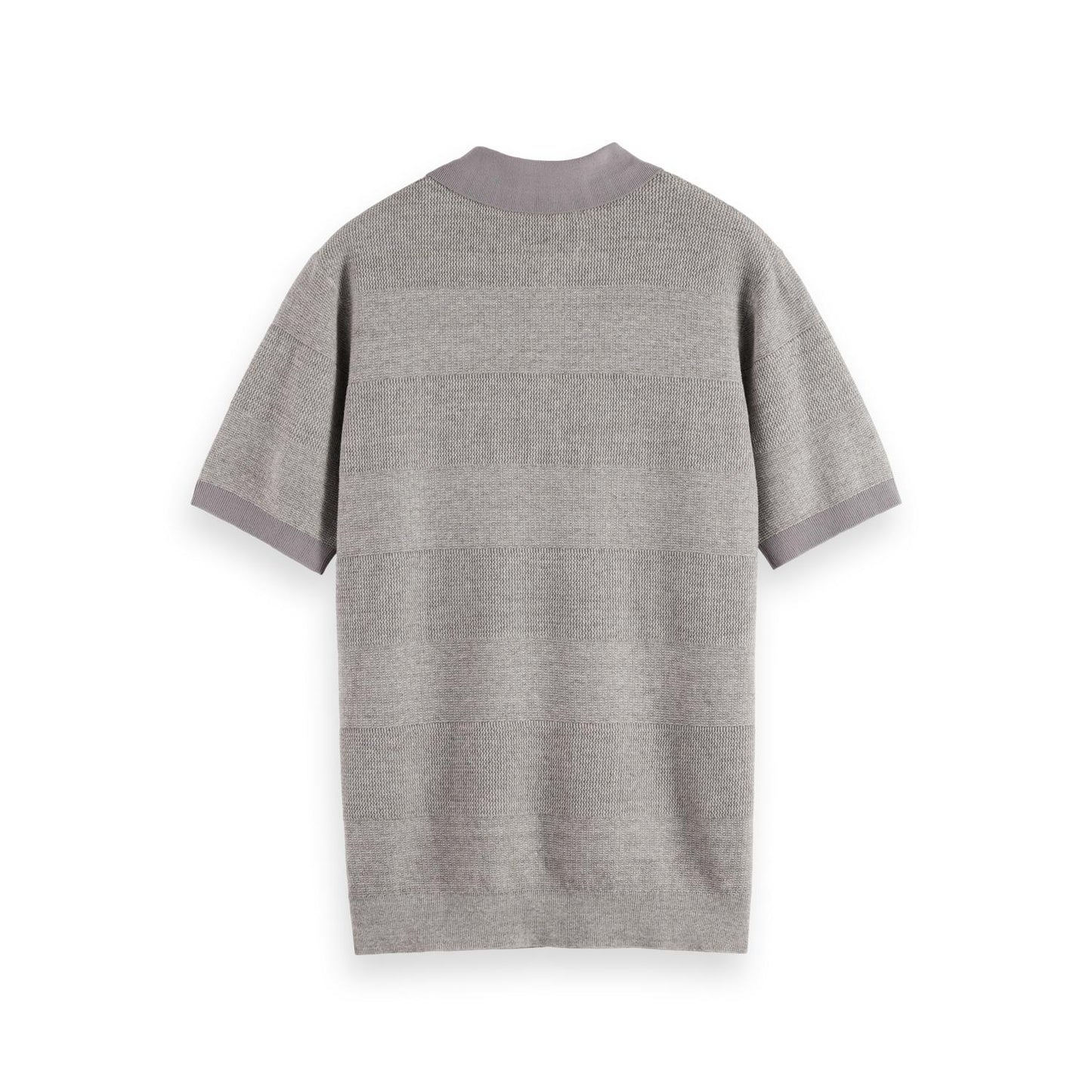 KNITTED TONE ON TONE STRIPED REGULAR FIT POLO-MENS T-SHIRTS & POLO'S-SCOTCH & SODA-JB Evans Fashions & Footwear