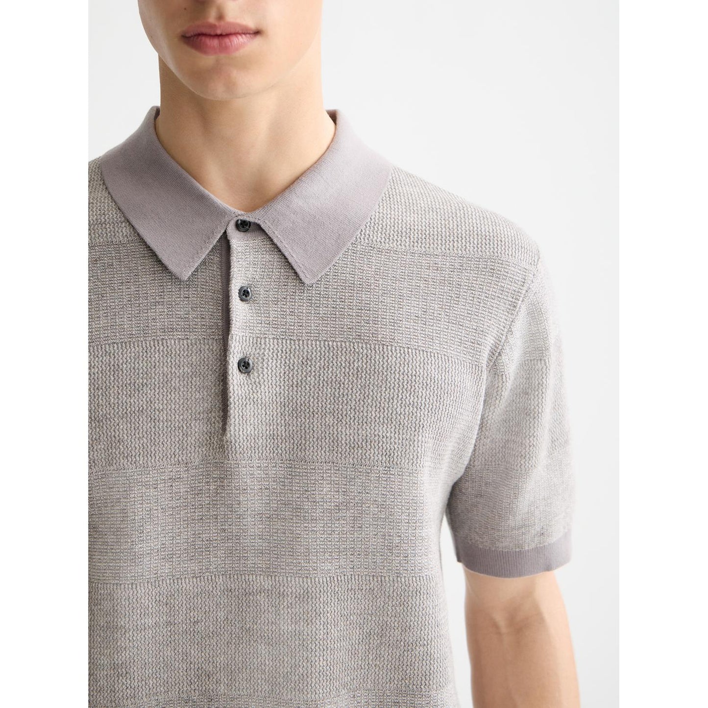 KNITTED TONE ON TONE STRIPED REGULAR FIT POLO-MENS T-SHIRTS & POLO'S-SCOTCH & SODA-JB Evans Fashions & Footwear