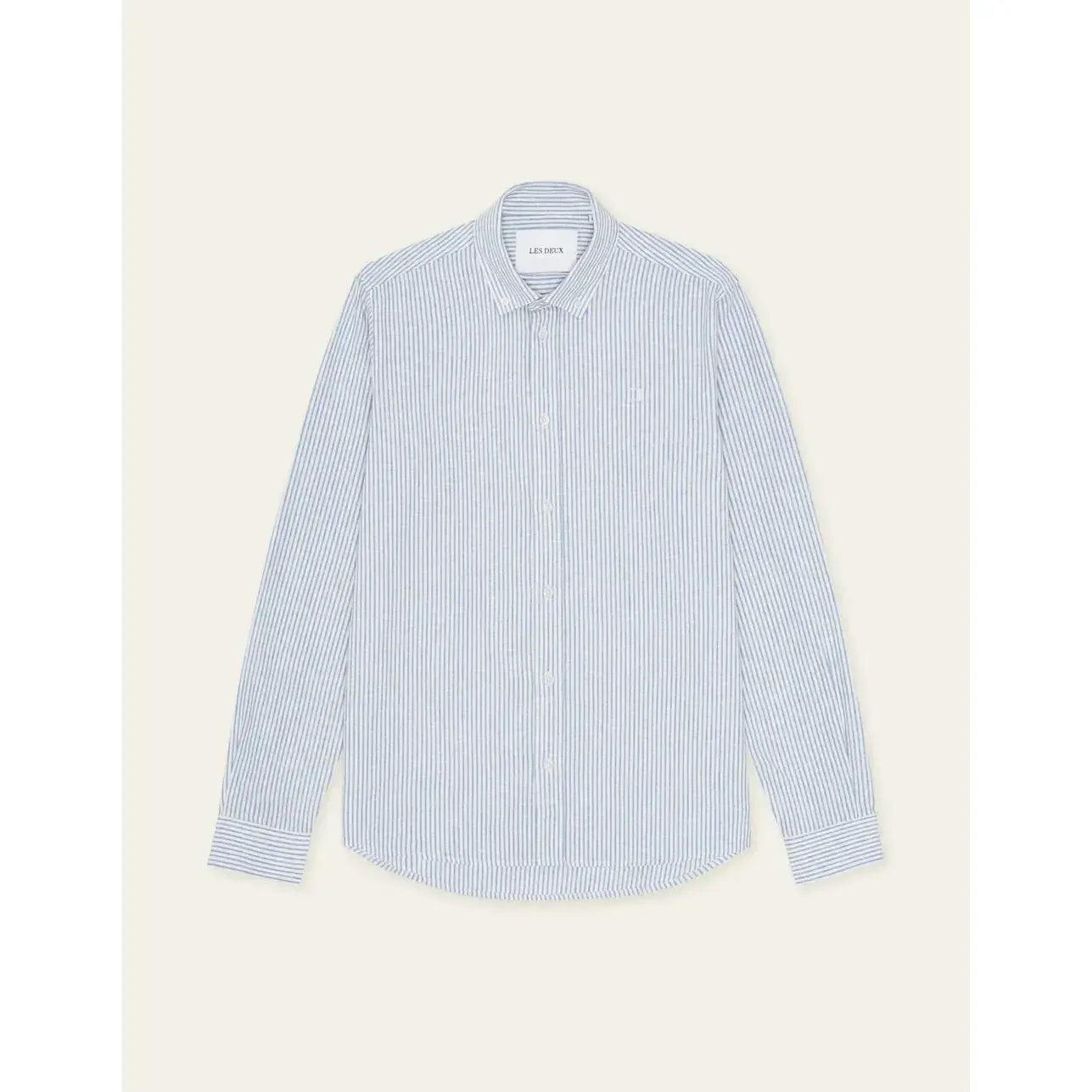 KONRAD STRIPE COTTON LINEN SHIRT-MENS SHIRTS-LES DEUX-JB Evans Fashions & Footwear