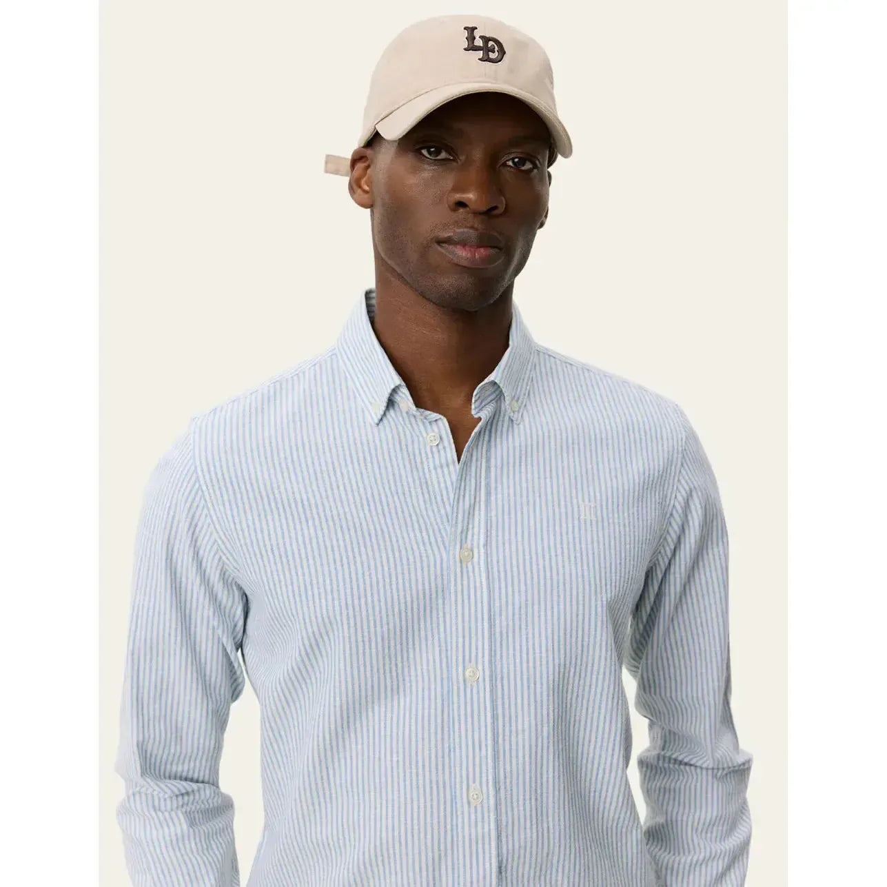 KONRAD STRIPE COTTON LINEN SHIRT-MENS SHIRTS-LES DEUX-JB Evans Fashions & Footwear