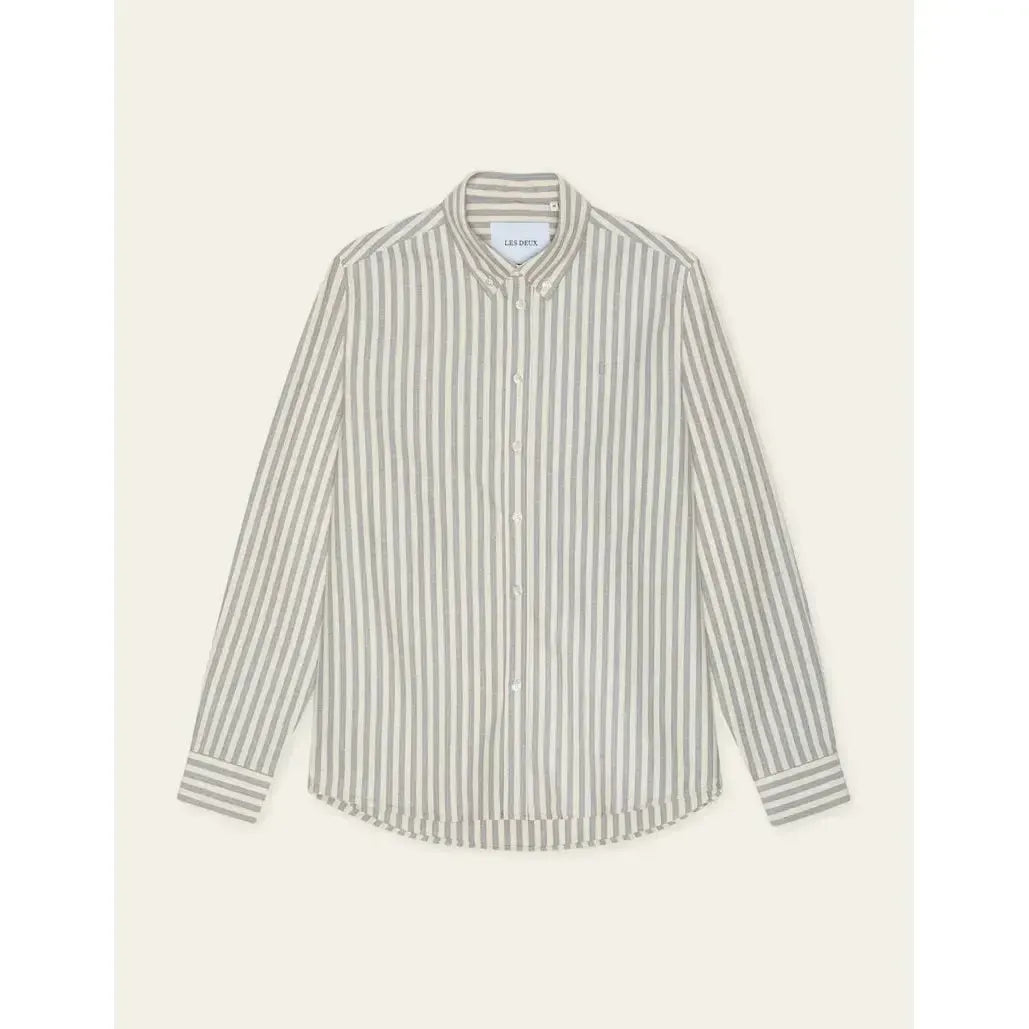 KONRAD STRIPED OXFORD SHIRT-MENS SHIRTS-LES DEUX-JB Evans Fashions & Footwear