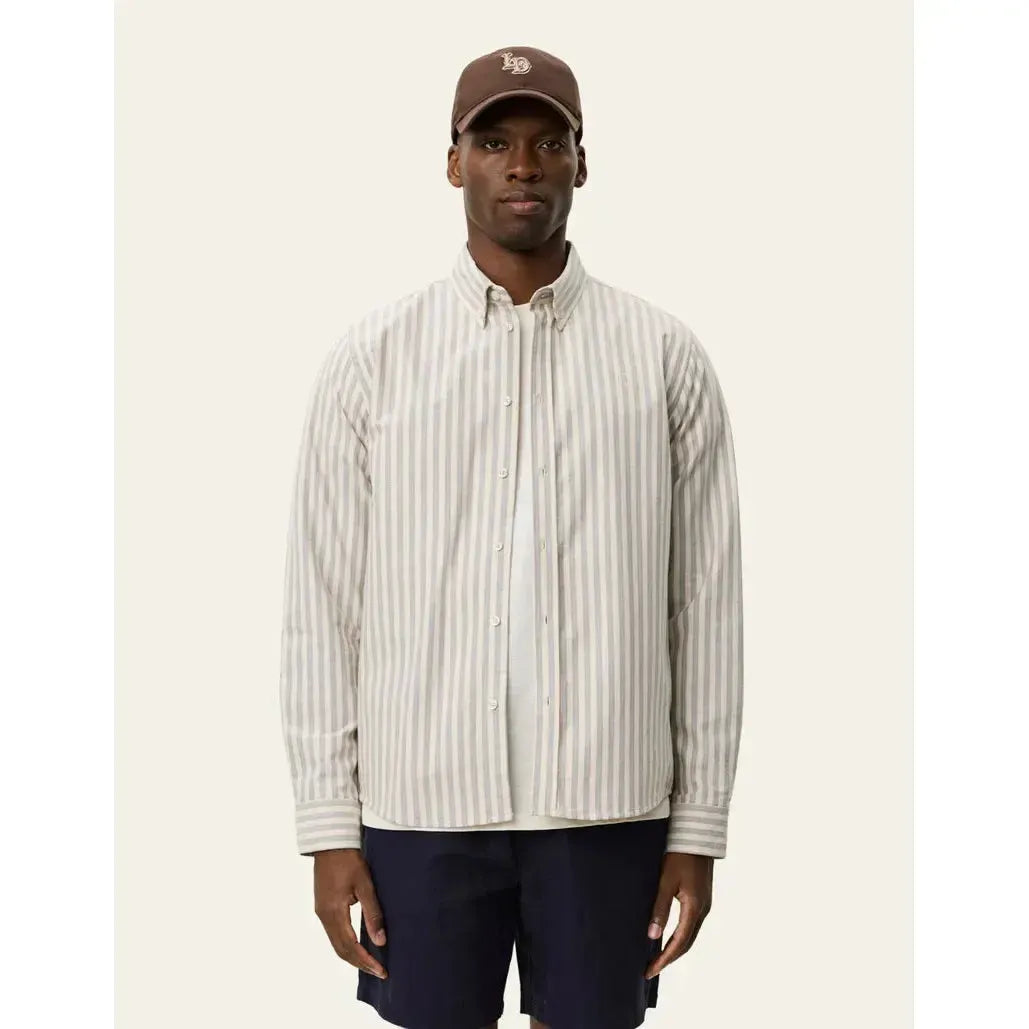 KONRAD STRIPED OXFORD SHIRT-MENS SHIRTS-LES DEUX-JB Evans Fashions & Footwear