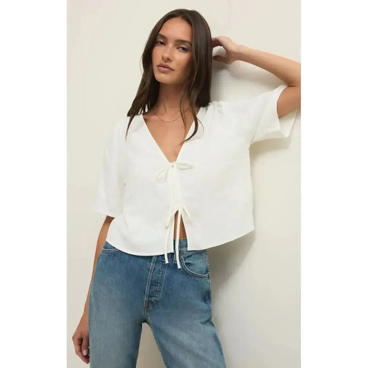 LA BELLE LINEN TOP-LADIES TOPS-Z SUPPLY-JB Evans Fashions & Footwear