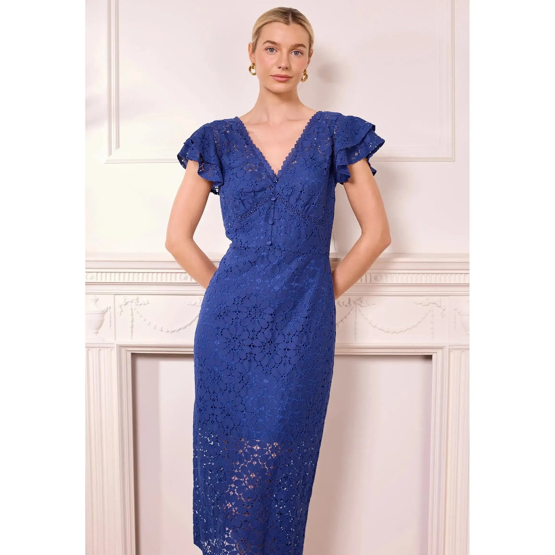LACE MIDI DRESS-LADIES DRESSES & JUMPERS-ANGELEYE-JB Evans Fashions & Footwear