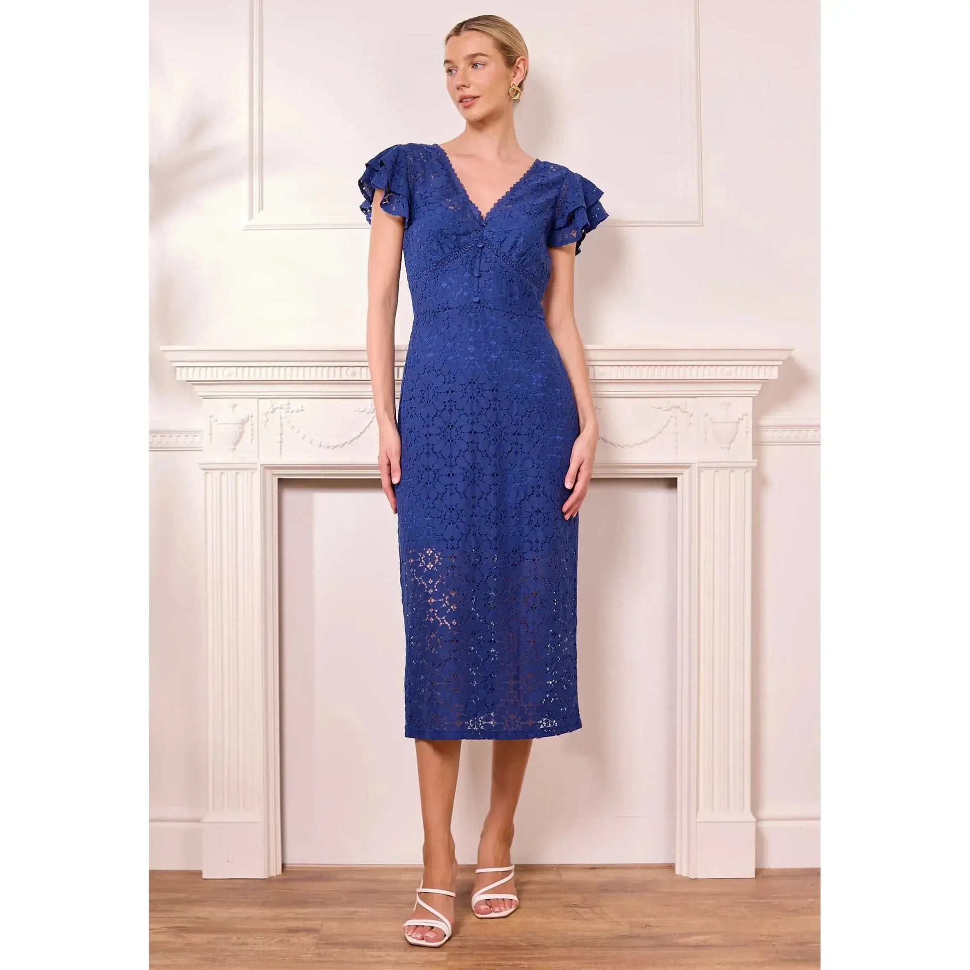 LACE MIDI DRESS-LADIES DRESSES & JUMPERS-ANGELEYE-JB Evans Fashions & Footwear