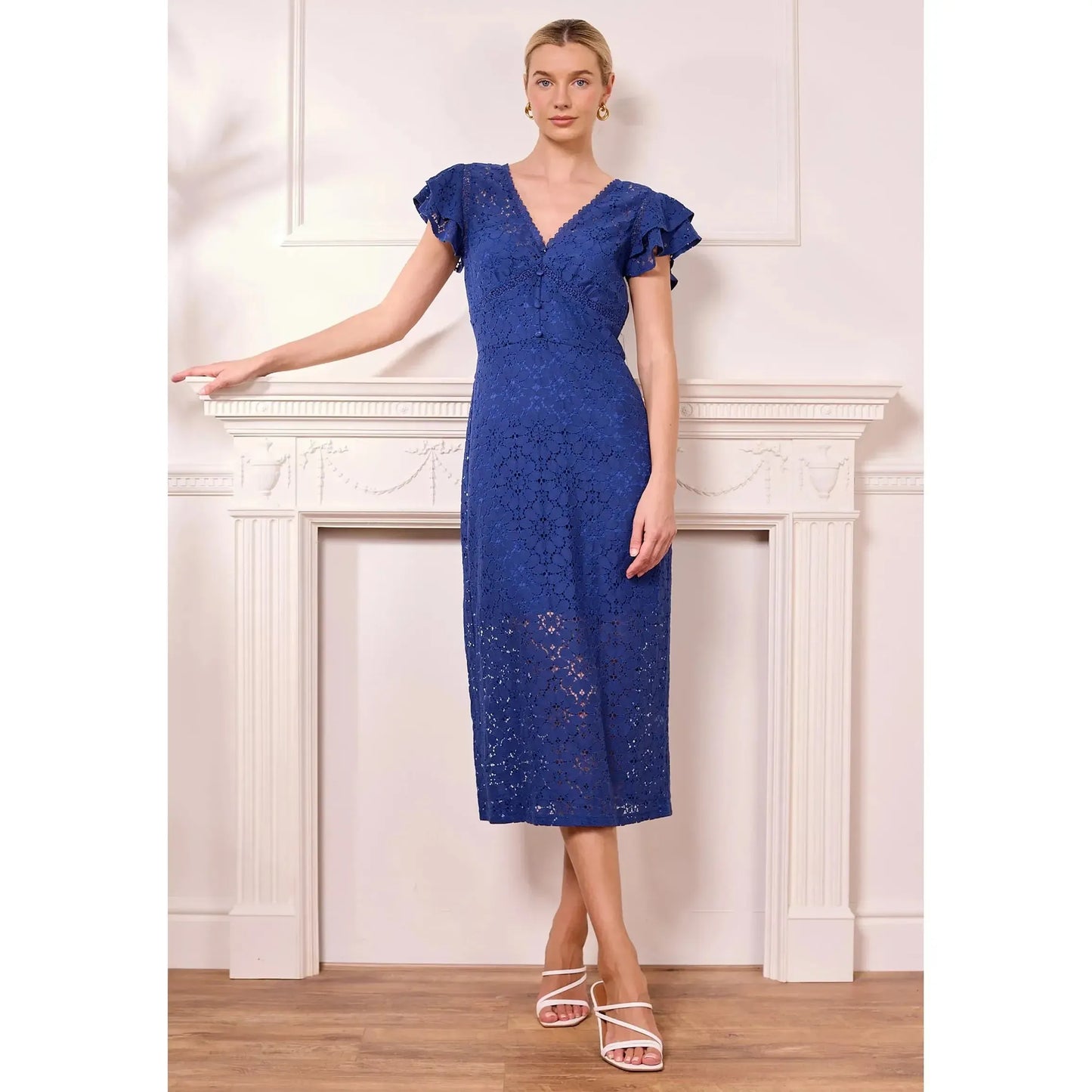 LACE MIDI DRESS-LADIES DRESSES & JUMPERS-ANGELEYE-JB Evans Fashions & Footwear