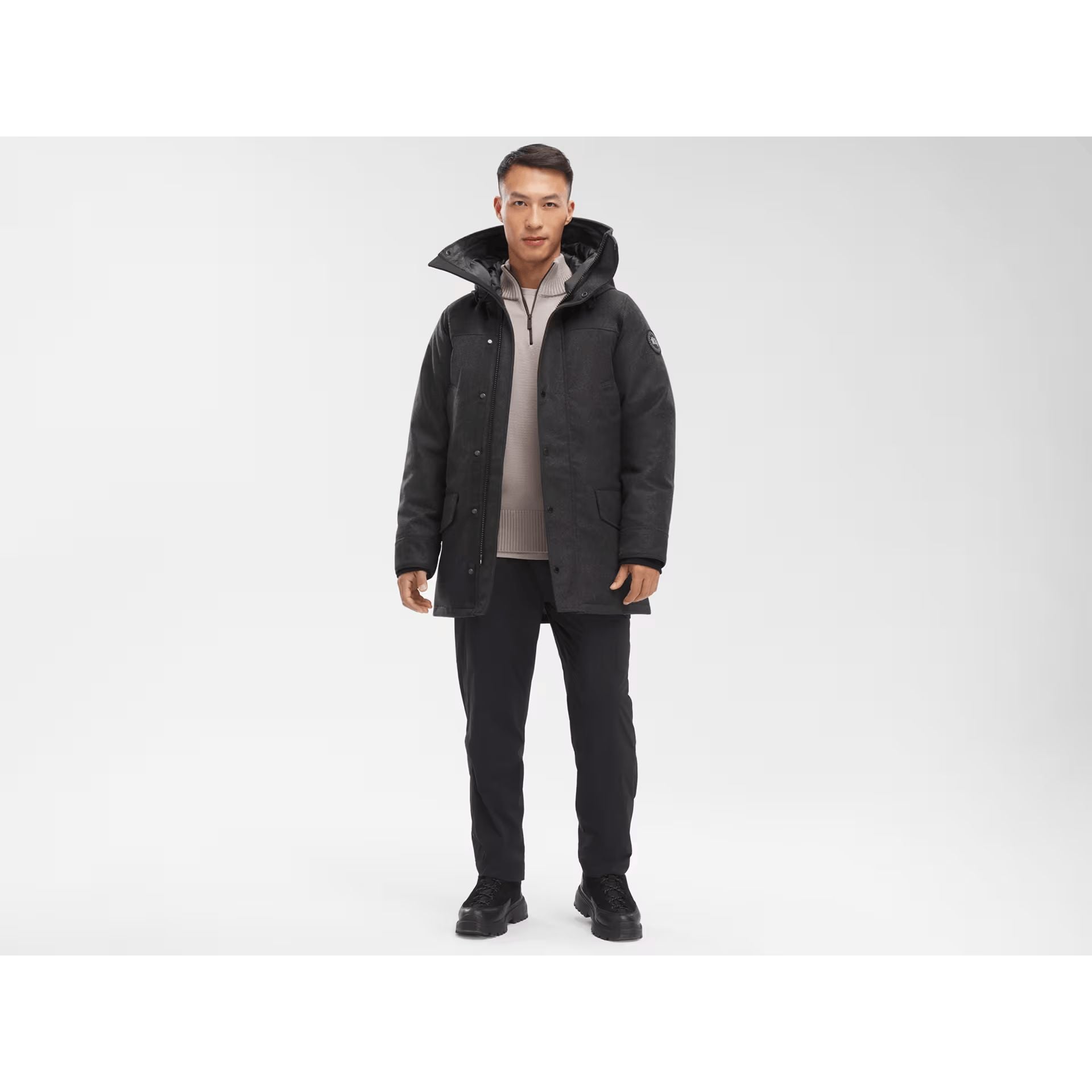 LANGFORD PARKA - WR / CARBON MELANGE-MENS WINTER COATS & JACKETS-CANADA GOOSE-JB Evans Fashions & Footwear