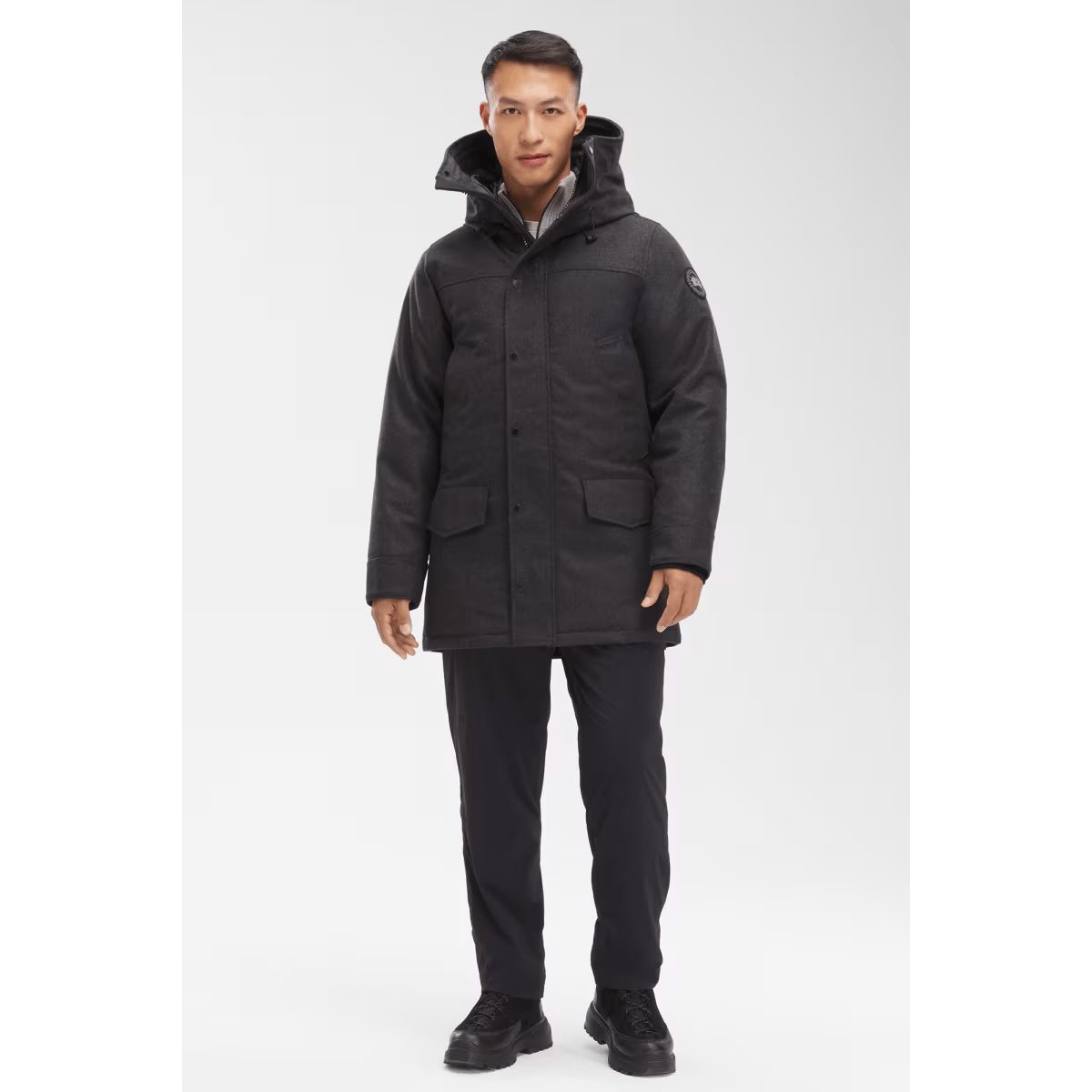 LANGFORD PARKA - WR / CARBON MELANGE-MENS WINTER COATS & JACKETS-CANADA GOOSE-JB Evans Fashions & Footwear